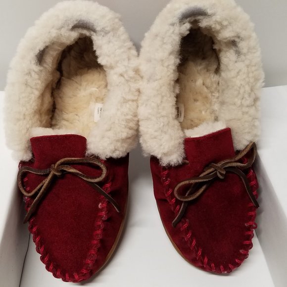 L.L. Bean Wicked Good Dark Red Moccasins - Picture 9 of 12
